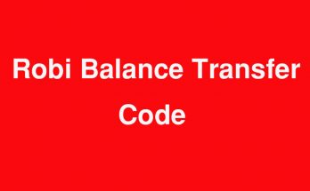 Robi Balance Transfer Code
