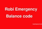 Robi Emergency Balance code